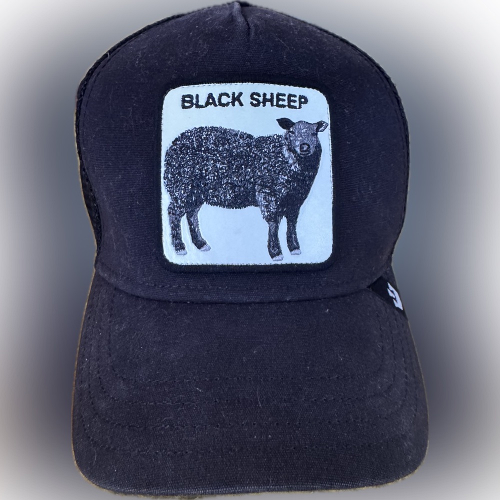 Goorin Bros Black Mesh Trucker Hat with Embroidered Label